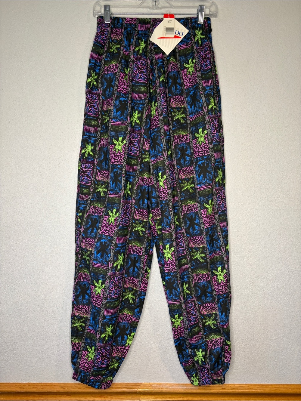 NWT vintage Speedo cotton baggy jogger pants 90’s Y2K multi abstract print S/M
